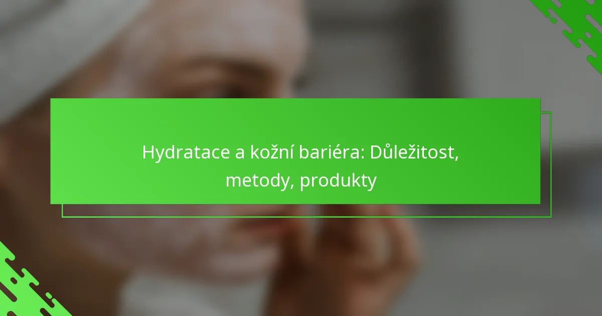 Hydratace a kožní bariéra: Důležitost, metody, produkty